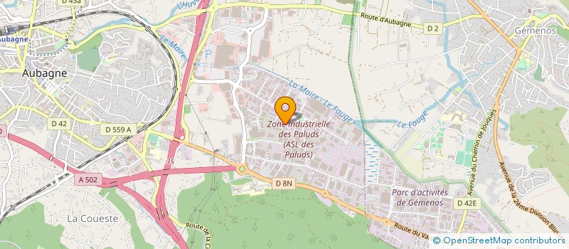 localisation de l'entreprise PROKLIMAT à AUBAGNE