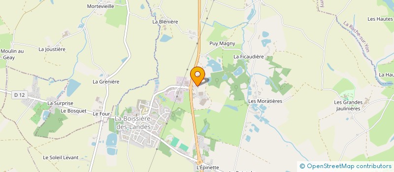 localisation de l'entreprise PROLASER à LA BOISSIERE-DES-LANDES