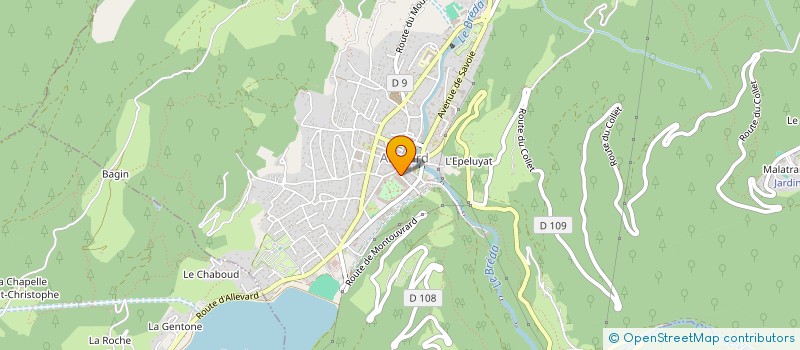 localisation de l'entreprise PROLINE à ALLEVARD
