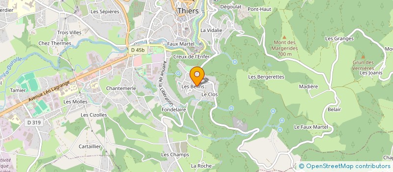 localisation de l'entreprise PROLOCATE  THIERS