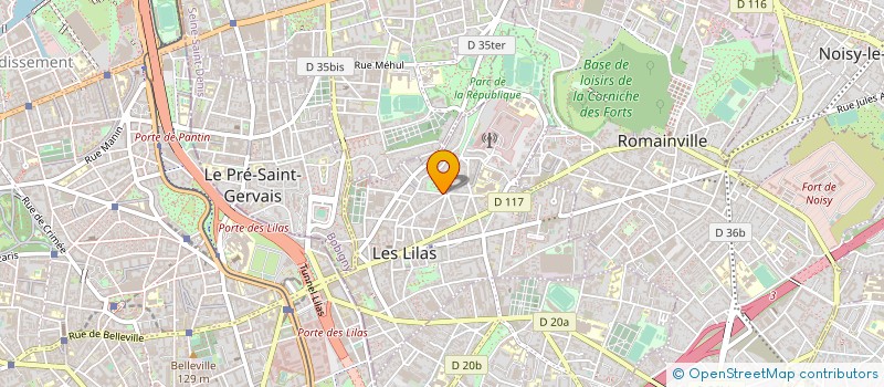 localisation de l'entreprise PROLOGUE DES ARTISTES à LES LILAS