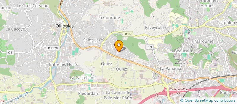 localisation de l'entreprise PROLUX à OLLIOULES