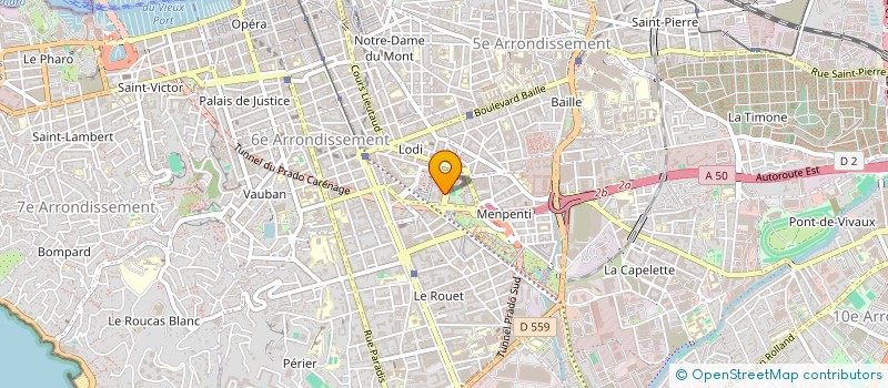 localisation de l'entreprise PROM ACTIV SPORT ET EDUC POPUL à MARSEILLE