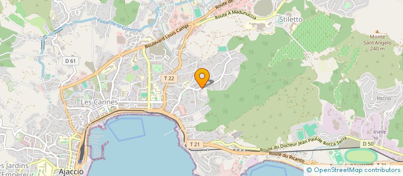 localisation de l'entreprise PROM'CORSICA WORLD ENERGIA à AJACCIO