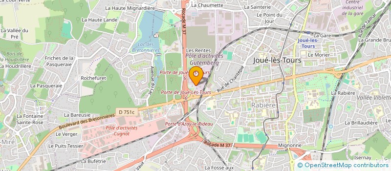 localisation de l'entreprise PROM'S à JOUE-LES-TOURS
