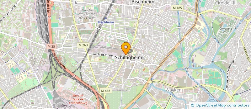 localisation de l'entreprise PROMEBA - PROMOTION DES METIERS DU BATIMENT  SCHILTIGHEIM