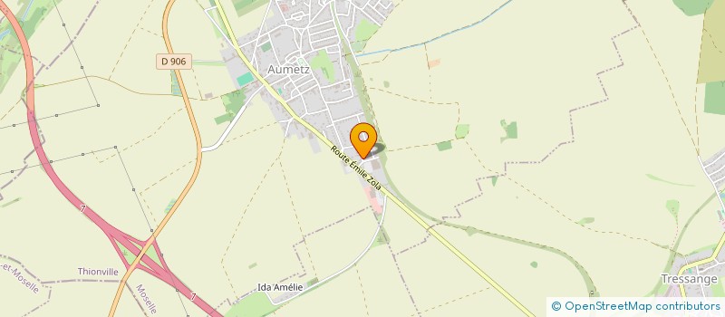 localisation de l'entreprise PROMECA  AUMETZ