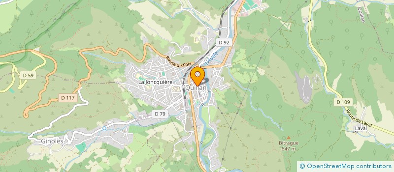 localisation de l'entreprise PROMENADE NOCTURNE  QUILLAN