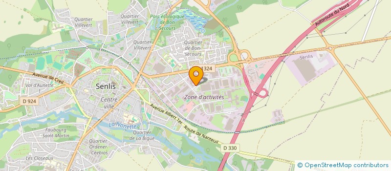 localisation de l'entreprise PROMEO ASSOCIATION DE FORMATION POUR LE DEVELOPPEMENT DE L EMPLOI DE PICARDIE - PROMEO AFDE PICARDIE  SENLIS