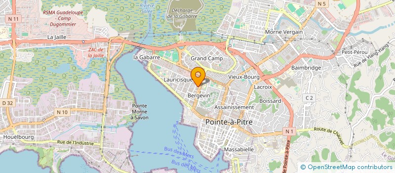 localisation de l'entreprise PROMER à POINTE-A-PITRE
