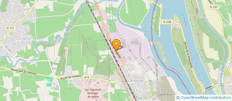 localisation de l'entreprise PROMETAL  LAUDUN-L'ARDOISE