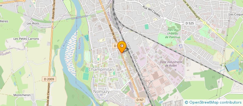 localisation de l'entreprise PROMETAL  YZEURE