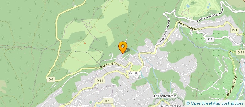 localisation de l'entreprise PROMETHEE COTE D'AZUR  CABRIS