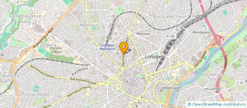 localisation de l'entreprise PROMO EXPRESS à LIMOGES