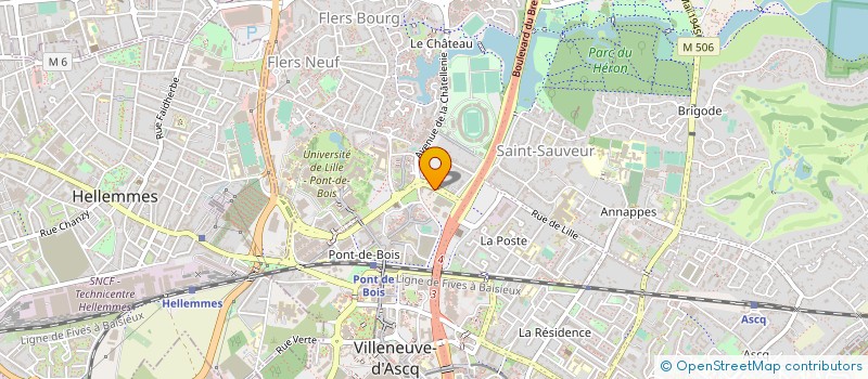 localisation de l'entreprise PROMO FOOT 59-62 à VILLENEUVE-D'ASCQ