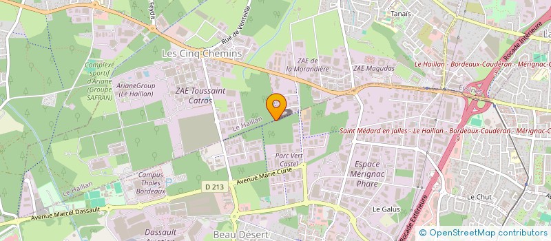 localisation de l'entreprise PROMO PNEUS  LE HAILLAN