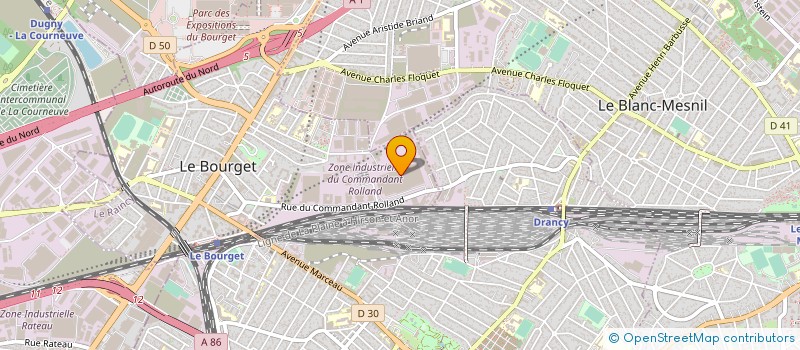 localisation de l'entreprise PROMOBAIN à LE BOURGET