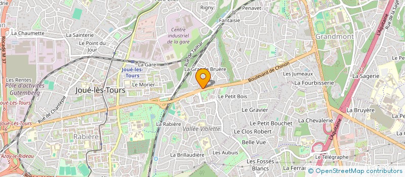 localisation de l'entreprise PROMOCENTRE à JOUE-LES-TOURS