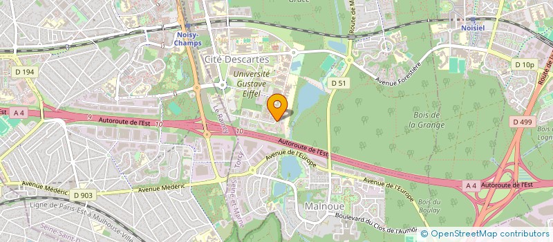 localisation de l'entreprise PROMOFORM à CHAMPS-SUR-MARNE