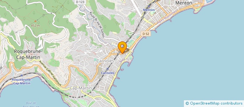 localisation de l'entreprise PROMOGER à ROQUEBRUNE-CAP-MARTIN