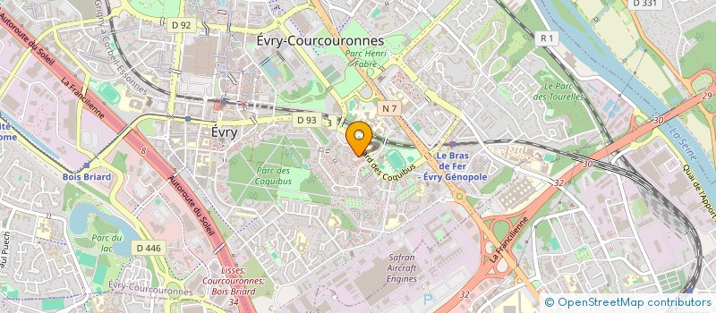 localisation de l'entreprise PROMOPIECES SARL à EVRY-COURCOURONNES