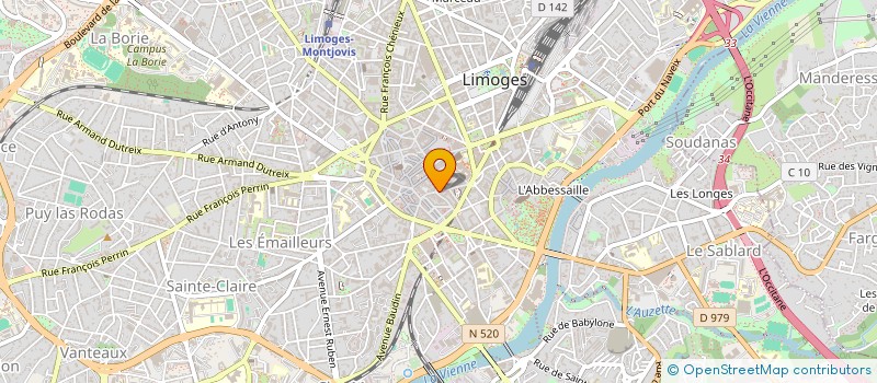 localisation de l'entreprise PROMOTEX à LIMOGES