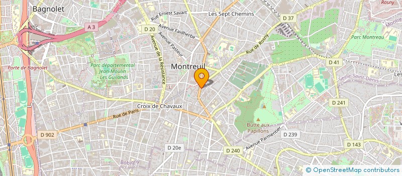 localisation de l'entreprise PROMOTION ASSIST CONSTRUC TRAVAUX ETUDES à MONTREUIL