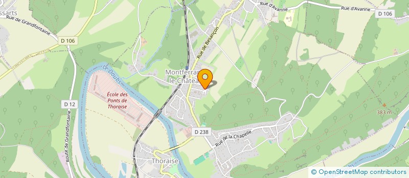 localisation de l'entreprise PROMOTION COMTOISE  MONTFERRAND-LE-CHATEAU