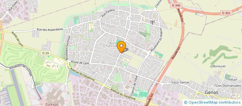 localisation de l'entreprise PROMOTION CONSTRUCTION BATIMENT  CHASSIEU