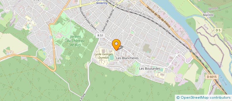 localisation de l'entreprise PROMOTION DE LA REUSSITE EDUCATIVE ET SCOLAIRE  VERNON