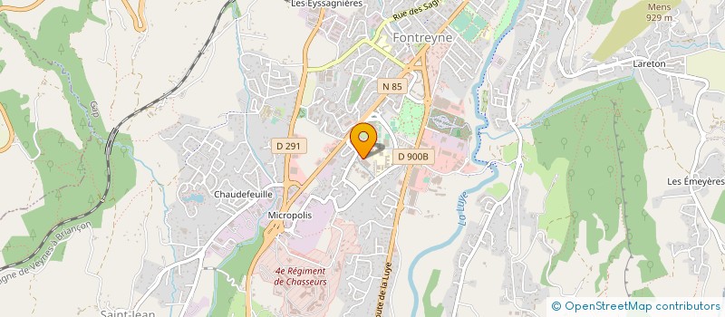 localisation de l'entreprise PROMOTION DEVELOPPEMENT TENNIS HAUTES ALPES  GAP