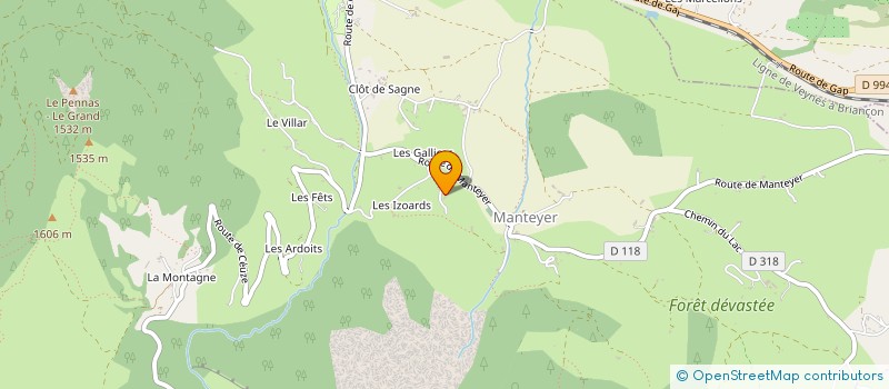 localisation de l'entreprise PROMOTION ET DEVELOPPEMENT L.A.C.S. 05  MANTEYER