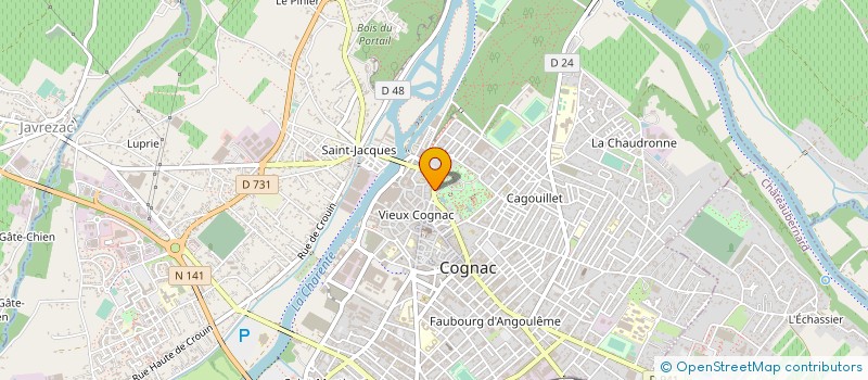 localisation de l'entreprise PROMOTION ET SAUVEGARDE DES MANIFESTATIONS ASSOCIATIVES A CARACTERES ARTISTIQUES OU SPORTIFS à COGNAC