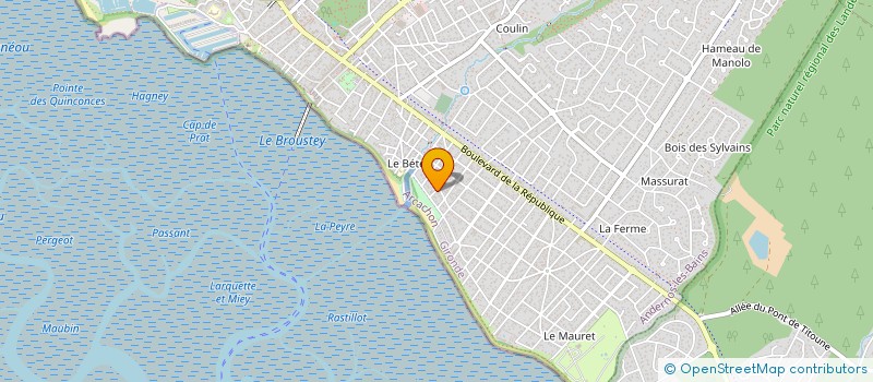 localisation de l'entreprise PROMOTION ET TRANSACTIONS D'AQUITAINE à ANDERNOS-LES-BAINS