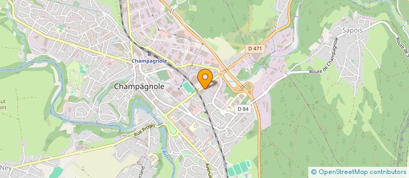 localisation de l'entreprise PROMOTION MEUBLE SOC  CHAMPAGNOLE