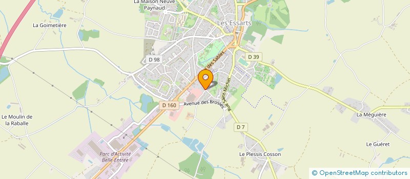 localisation de l'entreprise PROMOTION REALISATION IMMOBIL ATLANTIQUE à ESSARTS-EN-BOCAGE