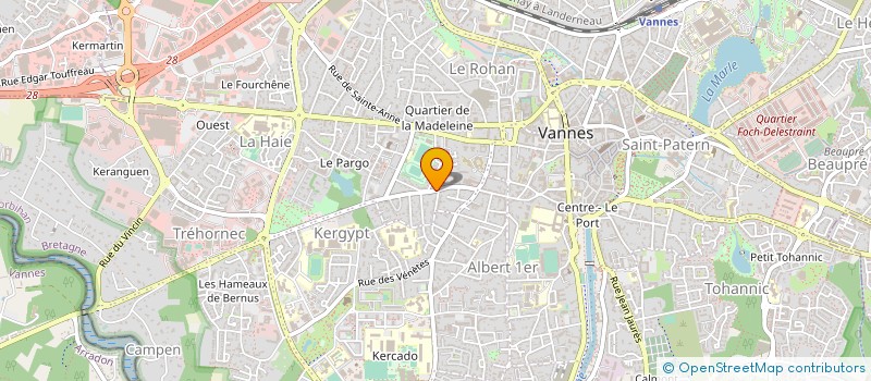 localisation de l'entreprise PROMOTION SUD BRETAGNE (P.S.B) à VANNES
