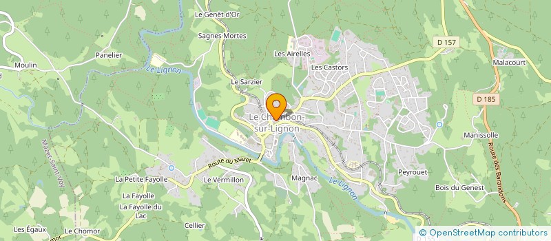 localisation de l'entreprise PROMOTOURISME DU LIGNON à LE CHAMBON-SUR-LIGNON