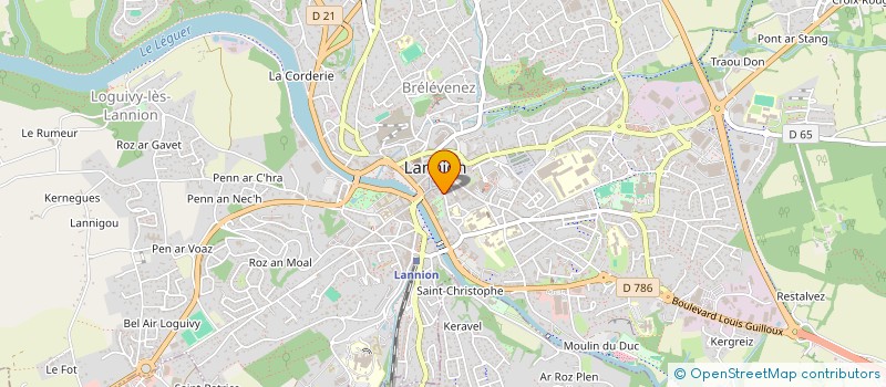 localisation de l'entreprise PROMOUVOIR ET AGIR EN TREGOR GOELO  LANNION