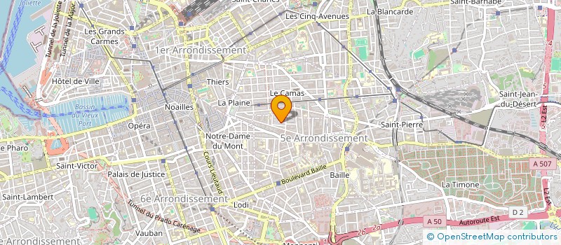 localisation de l'entreprise PROMOUVOIR INITIATIVES GRAPHIQUES MUSIQUES ECLECTIQUES à MARSEILLE