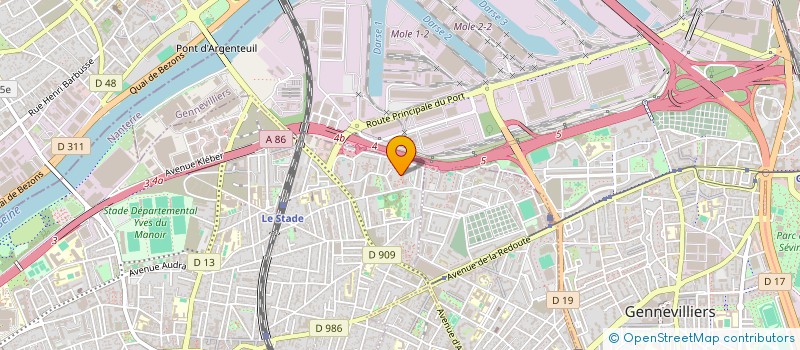 localisation de l'entreprise PROMPT SECURITE SACLI à COLOMBES