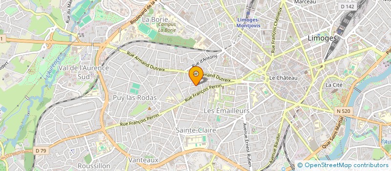 localisation de l'entreprise PROMPTISSIME à LIMOGES