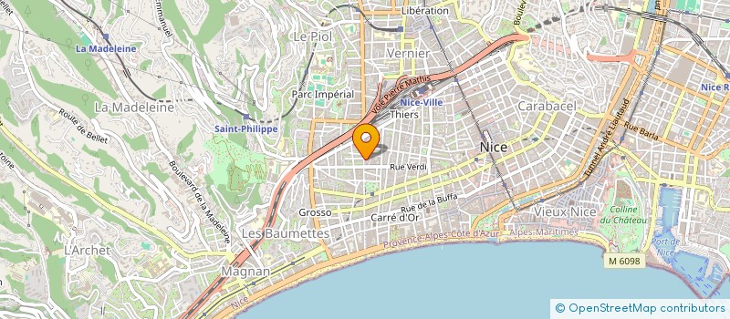 localisation de l'entreprise PROMUSIC à NICE