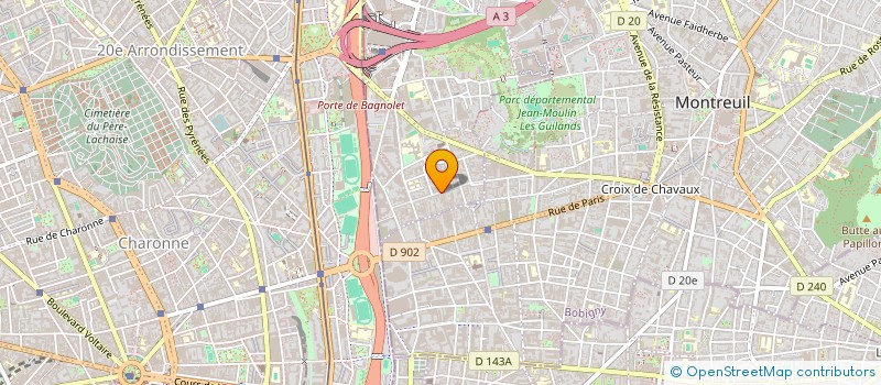 localisation de l'entreprise PROMY à BAGNOLET