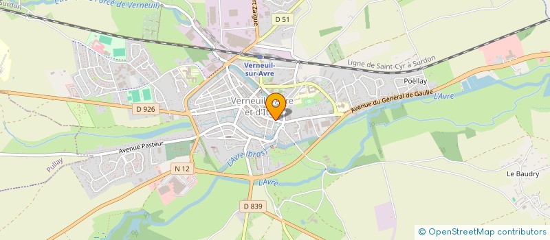 localisation de l'entreprise PRONTO PIZZA  VERNEUIL D'AVRE ET D'ITON