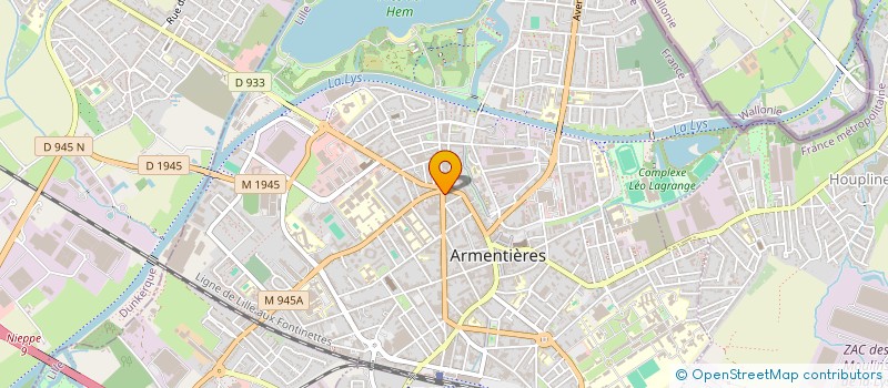 localisation de l'entreprise PRONTO PIZZA à ARMENTIERES