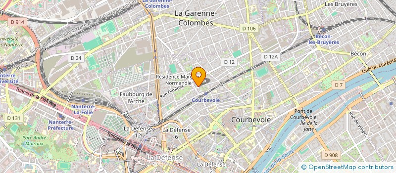 localisation de l'entreprise PRONYBA à COURBEVOIE