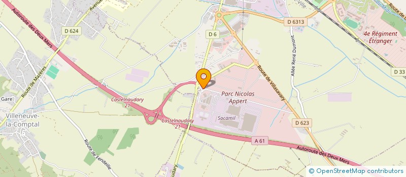 localisation de l'entreprise PROPAGARE  CASTELNAUDARY