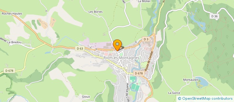 localisation de l'entreprise PROPAGE (PROMOTION ECONOMIQUE DU PAYS GENTIANE) à RIOM-ES-MONTAGNES