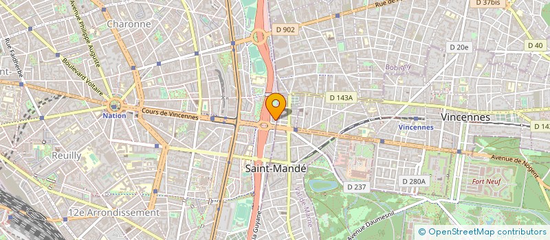 localisation de l'entreprise PROPECO  PARIS 20